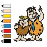 Fred and Rubble Flintstone Embroidery Design